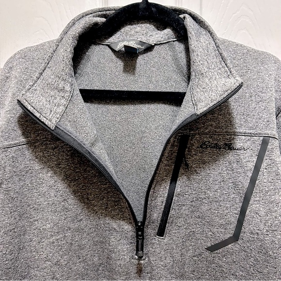 EDDIE BAUER Men’s Long Sleeve Half Zip Crew Neck Sweater - Picture 3 of 8